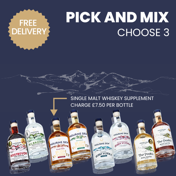 gin vodka whiskey and poitín, great gift idea and free delivery