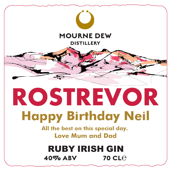 Rostrevor-Ruby-Premium-Irish-Gin-Personalised-Mourne-Dew-Northern-Ireland